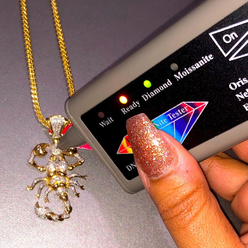 Real diamond custom made scorpion pendant charm not CZ not fake huge sale gift